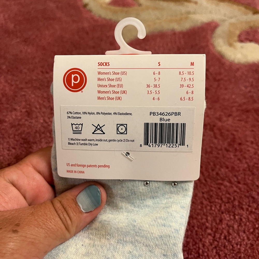 Pure Barre Light Blue 'Bride' Low-Cut Grip Socks NWT - Picture 3 of 7